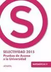 SELECTIVIDAD 2015 MATEMATICAS II.